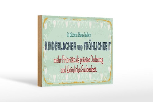 Holzschild kinderlachen und - holzschild,