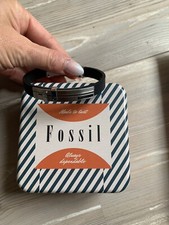 Fossil Armband Herren Edelstahl Leder