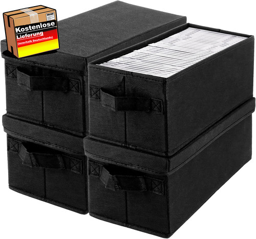 Dvd aufbewahrungsboxen 4er - aufbewahrungsboxen,