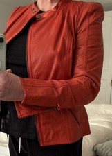 LEDERJACKE Biker heine 40 rick cardona, paprika rot, tolle Schulter, neuwertig 