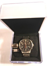 DKNY DONNA KARAN Uhr Herren NY1326-Edelstahl Armband-OVP Box+B.A.+extra Teilen