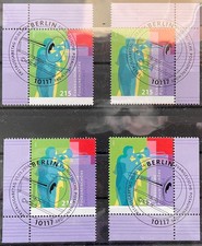 Eckränder. 3065 Posaunenchöre  alle 4 Ecken gestempelt