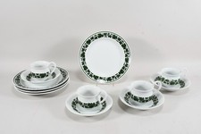 Q43B21- Meissen Porzellan Kaffeegeschirr Weinlaub ua Tassen 1. Wahl