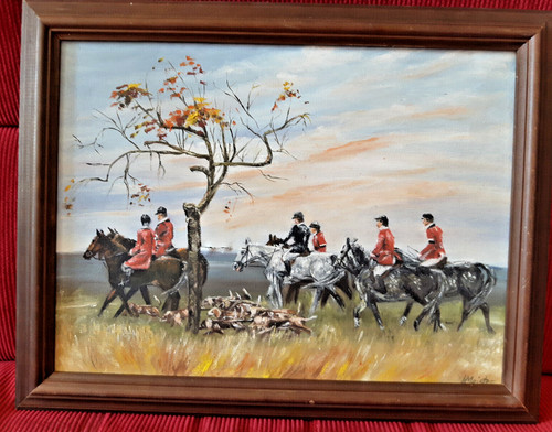 Alte ölgemälde fuchsjagd - alte, Ölgemälde-