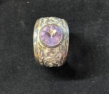 Drachenfels Klunkerlinge mittlerer Ring aus Silber mit facettiertem Amethyst
