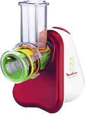 Moulinex DJ7535 Fresh Express 3in1 Metallicrot-Weiss Gemüseschneider