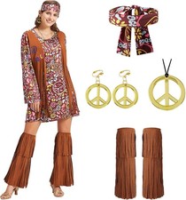 70er Hippie Kleid Damenmode
