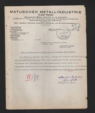 BERLIN, Brief 1933, Matuschek Metallindustrie Gustav Radtke Galvanische Bäder
