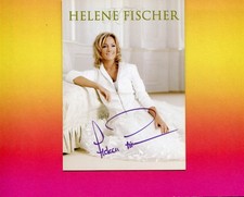 Helene Fischer , Musik, Autogrammkarte - original signiert / ca. 10 x 15 cm.
