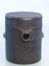 Objektivköcher Köcher lens case Echtleder Leder in Schwarz black Universal