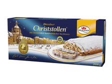 Original Dresdner Christstollen 2kg/2000g Rosinen Stollen von Dr.Quendt i.Karton