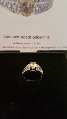 Limonen apatit silberring - limonen-apatit,