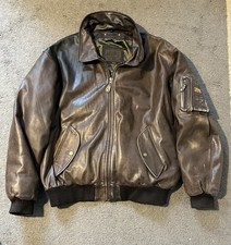 Redskins Lederjacke XXL Pilotenjacke Bomber Jacke vintage  Motorrad Jacke braun