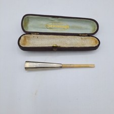 Antike Zigarettenspitze  Silber 925  um 1900 ohne Mundstück im Etui Leder Ostp.