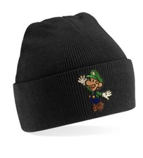 Luigi Beanie Mütze – Super Mario Bros Style Unisex Wintermütze, Gamer-Accessoire