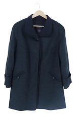 HENSEL & MORTENSEN Klassischer Damen Mantel XL/44 Blau Elegant