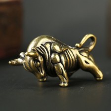 Massiv Messing Stier Figur