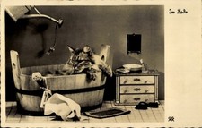 Ak Im Bade, Katze im