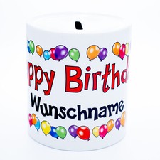 Happy birthday spardose mit - happy,