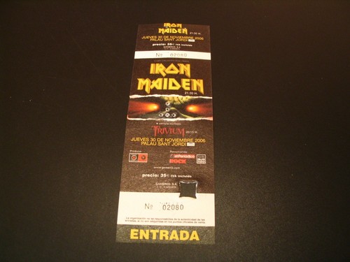 Iron maiden ticket tour - iron,