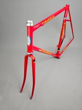Rahmen Set Pinarello Treviso Rot Gelb 90s frame Campagnolo vintage steel 130 mm