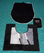 Badematten set grund schwarz - badematten-set:grund,