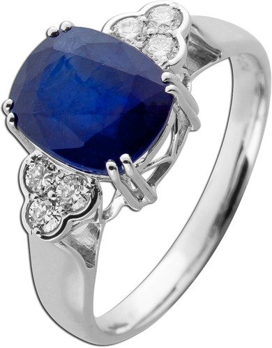 Saphir ring weißgold 585 14k - saphir,