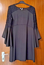 145 - Body Flirt elegantes Kleid schwarz Gr. 44/46 mit Spitze in A-Linie