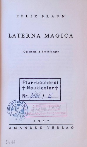 Laterna magica gesammelte - :,