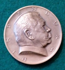Medaille "Hindenburg 80. Geburtstag" von F. W. Hörnlein, Bronze, siehe Bilder