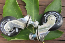 2 Transportrollen, The Wave, 77mm Gummi-Räder, drehbar, gebraucht