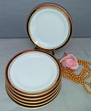 Kuchenteller Kahla Dessertteller 6er Set Porzellan Goldrand Relief S 551