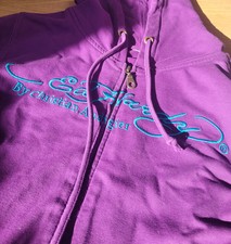 Vintage Ed Hardy Hoodie Sweatshirt Jacke Lila 2000er Y2k S-M