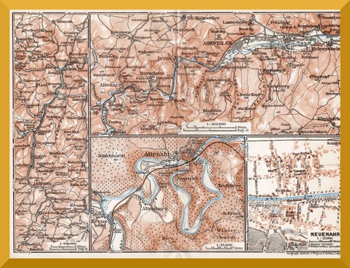 Das ahrtal und stadtplan - ahrtal,
