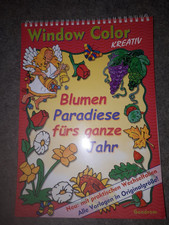 Window Color-Kreativ-Blumen Paradiese für das ganze Jahr-Malvorlagen/Originalgrö