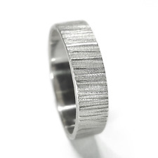 Ring aus 925 Silber für Damen Herren Silberring Damenring 5mm modern gehämmert