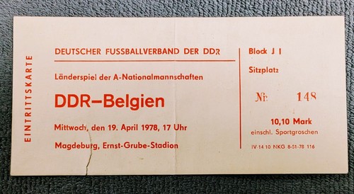 Ticket billet ddr belgien - billet,