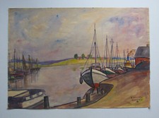 AQUARELL "  HAFEN - WOLGAST "