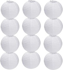 Lampions 12 Stück 25cm weiße