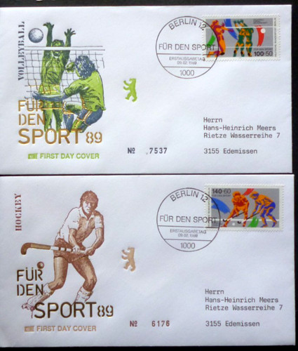 Berlin fdc ersttagsbriefe - berlin,