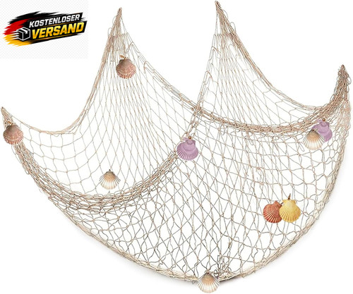 Deko fischernetz mit - mit, muscheln