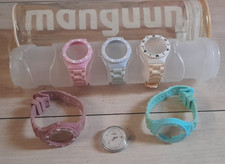 Manguun Damen Uhren Set / Gehäuse und Bänder wechselbar (P12)