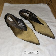 Designer Schuhe DOROTHEE SCHUMACHER Gr.39 Seide Leder edel sehr gut NP:ca.500€