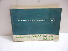 MERCEDES-BENZ UNIMOG 403 406 413 416 Scheibenbremse Orig. Betriebsanleitung 7/89