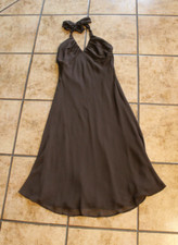 Esprit Kleid Chiffon Neckholder Partykleid Ballkleid Abendkleid Gr. 40 Braun TOP