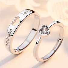 Silber 925 Partner Ring Set