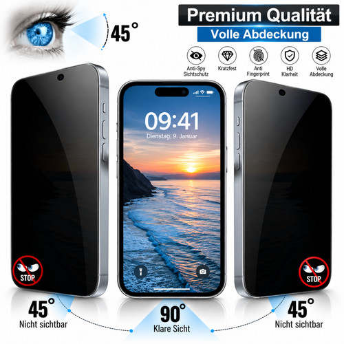 Blickschutz panzerfolie iphone - blickschutz,
