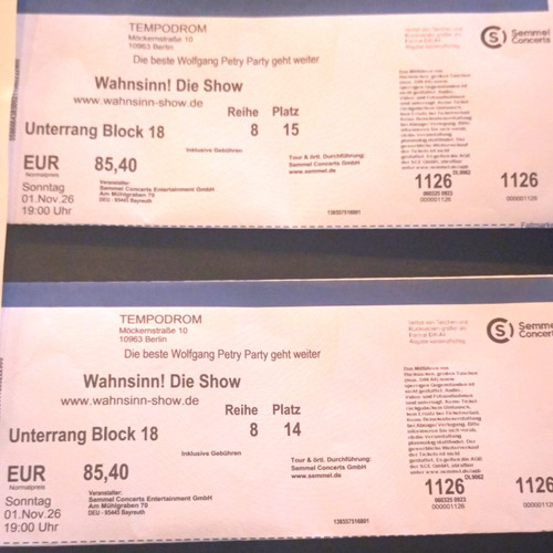 Tickets wahnsinn die - tickets,