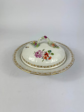 Antike KPM Berlin Terrine Deckelschale Schüssel Teller Neuosier Porzellan Blumen