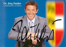 Jörg haider autogrammkarte - dr,